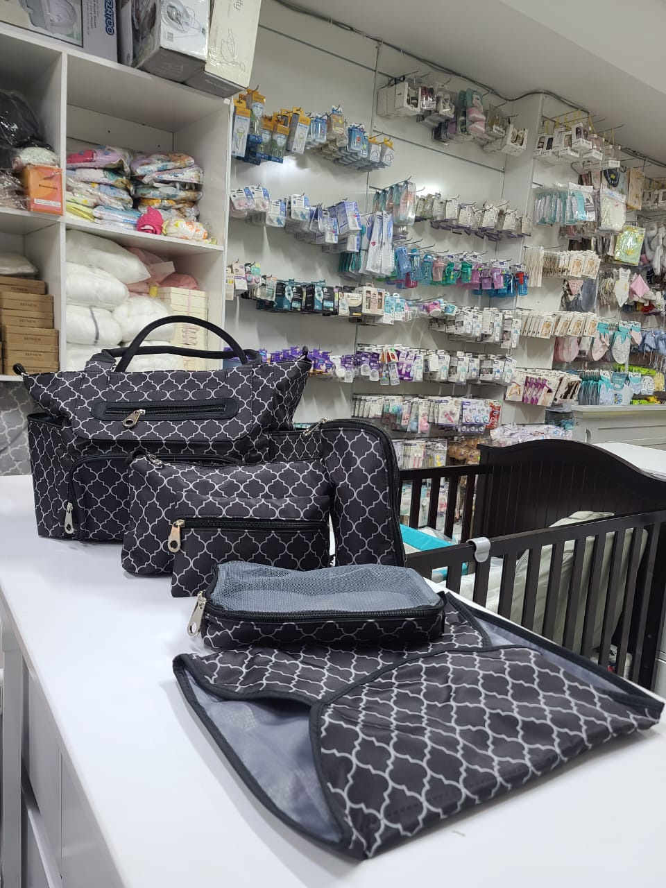 Premium 5‑in‑1 / 7-Piece Multi-Functional Diaper Bag Set for Parents