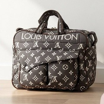 Luxury Baby Changing Bag – Quilted Diaper Bag with Detachable Shoulder Strap