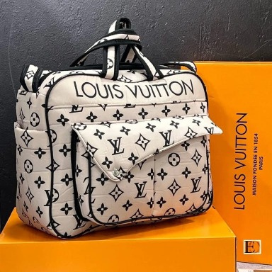 Luxury Baby Changing Bag – Quilted Diaper Bag with Detachable Shoulder Strap