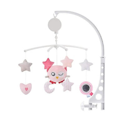 Konig Kids Wind-Up Baby Musical Crib Mobile – Pink Owl Baby Cot Mobile
