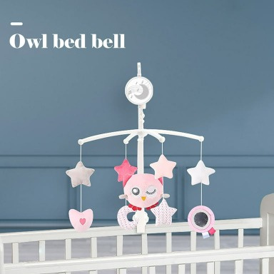 Konig Kids Wind-Up Baby Musical Crib Mobile – Pink Owl Baby Cot Mobile