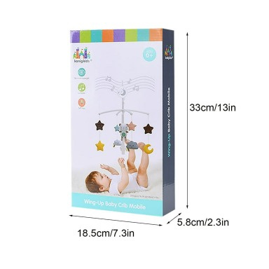 Konig Kids Wind-Up Baby Musical Crib Mobile – Pink Owl Baby Cot Mobile