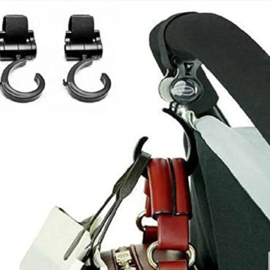 360° Rotating Stroller Hooks – Universal Pram & Stroller Bag Hangers