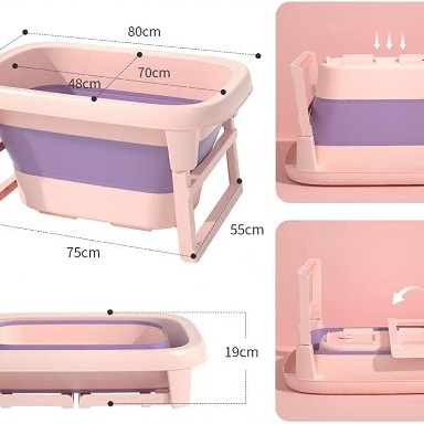 Foldable Baby Bathtub – Portable & Space-Saving Infant Bath