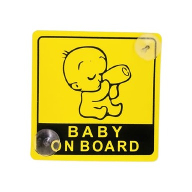 Neat SIGNS Baby on Board Car Window Sign – Bright Yellow Safety Alert
