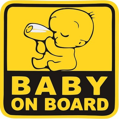 Neat SIGNS Baby on Board Car Window Sign – Bright Yellow Safety Alert