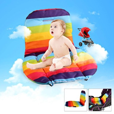 Universal Rainbow Baby Stroller Seat Cushion – Soft & Comfortable Infant Support