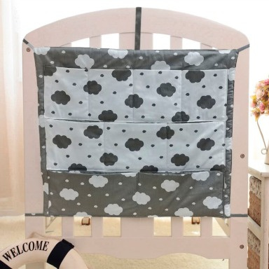 Aquababy Baby Cot Organizer – 9-Pocket Hanging Storage for Diapers, Toys & Essentials