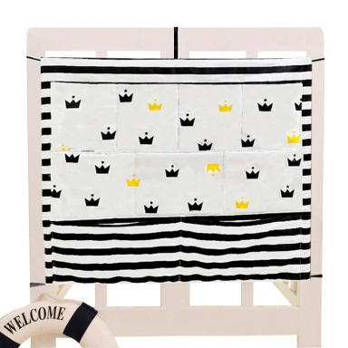 Aquababy Baby Cot Organizer – 9-Pocket Hanging Storage for Diapers, Toys & Essentials