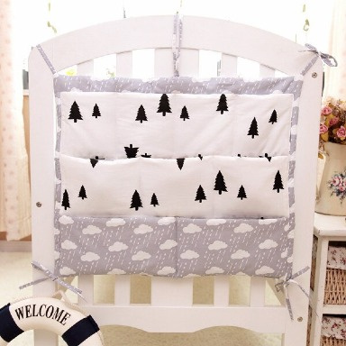 Aquababy Baby Cot Organizer – 9-Pocket Hanging Storage for Diapers, Toys & Essentials