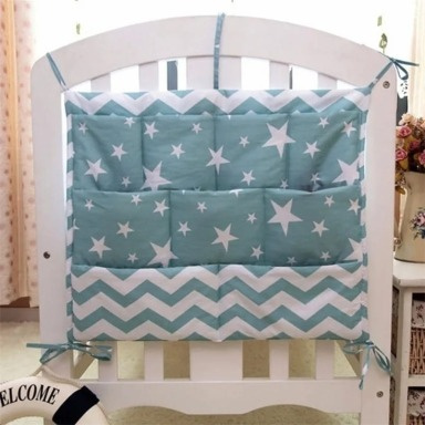 Aquababy Baby Cot Organizer – 9-Pocket Hanging Storage for Diapers, Toys & Essentials
