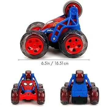 Marvel Spider-Man RC Stunt Car – 360° Remote Control Stunt Vehicle for Kids