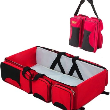 All-in-One Baby Diaper Bag Travel Bed & Changing Station | Kenya
