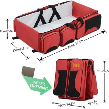 All-in-One Baby Diaper Bag Travel Bed & Changing Station | Kenya