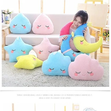 Moon Star Cloud Plush Decorative Pillows | Nursery Decor Kenya
