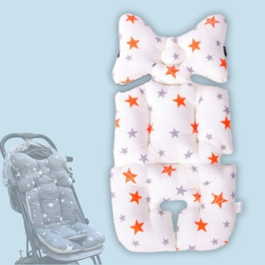 Universal Baby Stroller & Car Seat Cushion – Star Pattern Infant Seat Liner