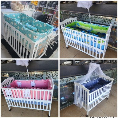 2x4 Cot Bumper Set with Pillow & Bolsters – Baby Crib Protection