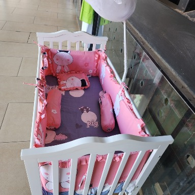 2x4 Cot Bumper Set with Pillow & Bolsters – Baby Crib Protection