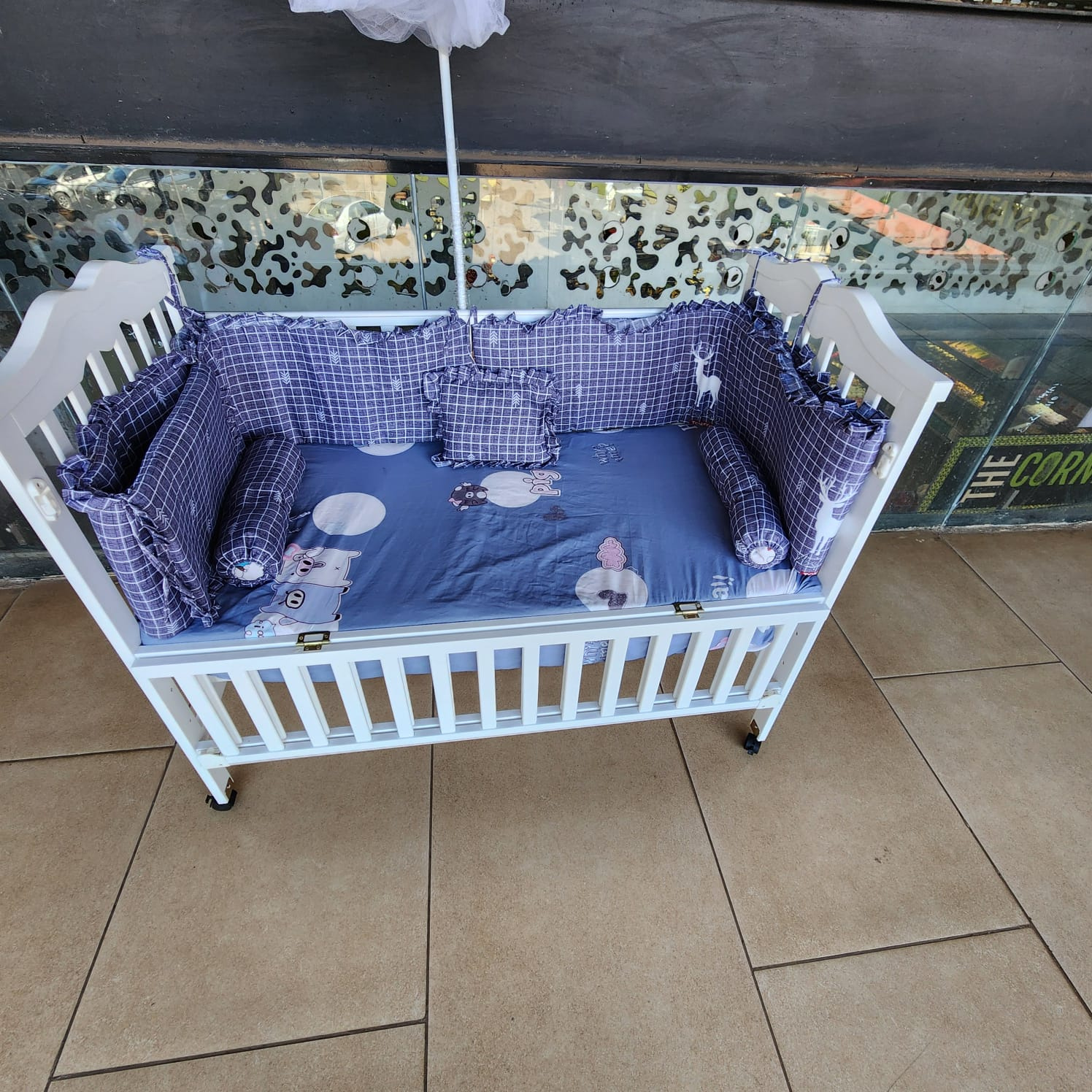 2x4 Cot Bumper Set with Pillow & Bolsters – Baby Crib Protection