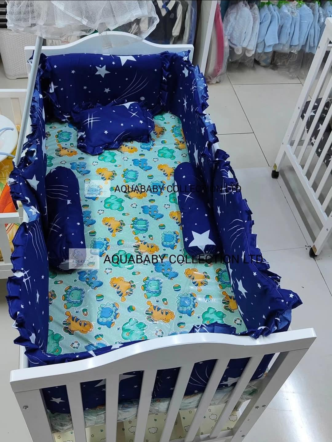 2x4 Cot Bumper Set with Pillow & Bolsters – Baby Crib Protection