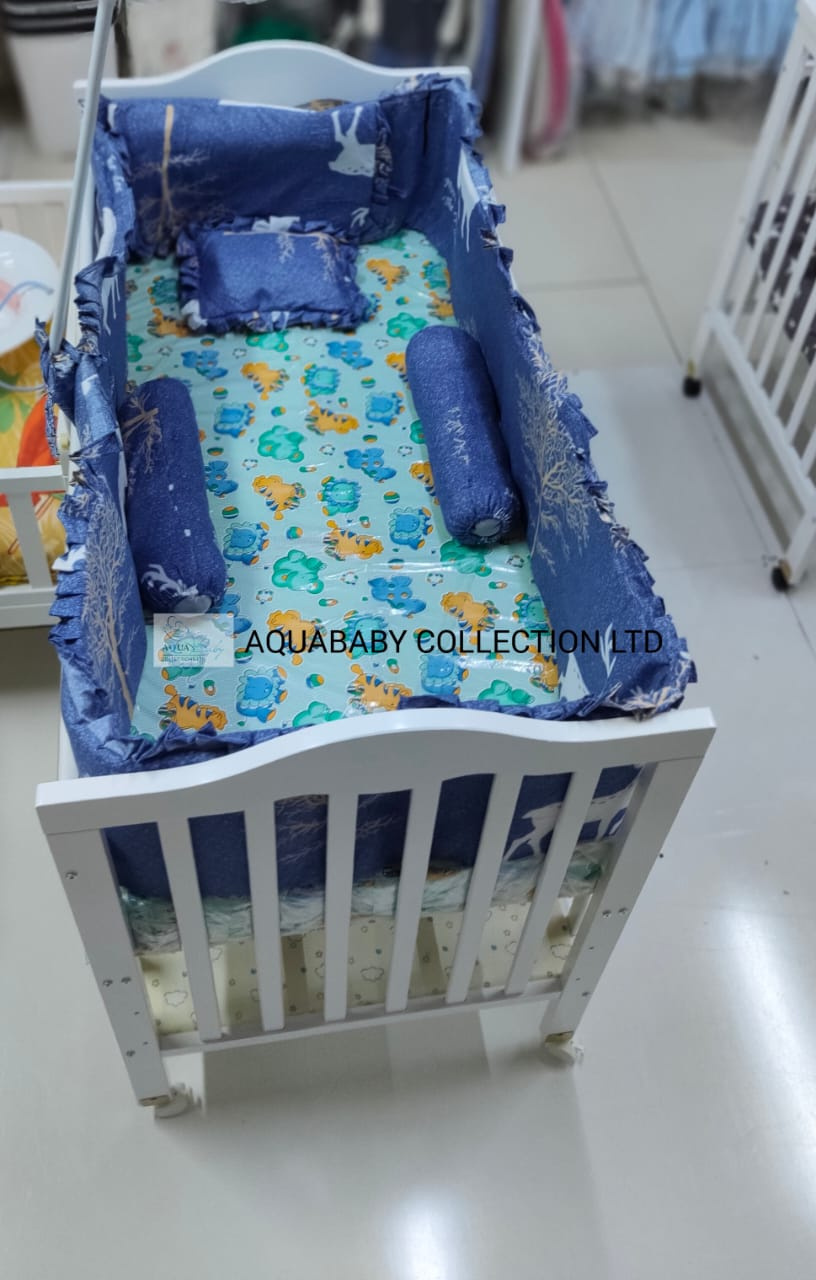 2x4 Cot Bumper Set with Pillow & Bolsters – Baby Crib Protection