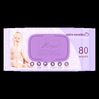 Aryuv Water Wipes – Extra Sensitive, Alcohol & Paraben-Free Baby Wipes