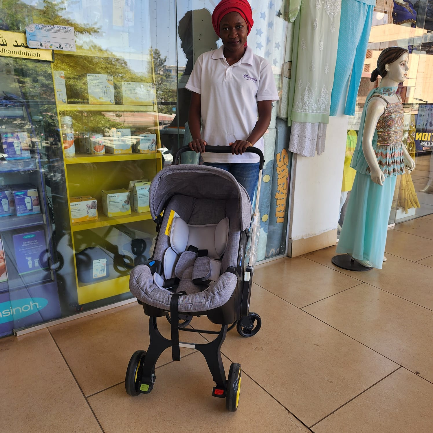 4 in 1 Baby Stroller with Carrycot, Rocker & Infant Car Seat | Gray | Aquababy Collection Kenya