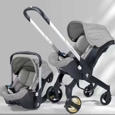 4 in 1 Baby Stroller with Carrycot, Rocker & Infant Car Seat | Gray | Aquababy Collection Kenya