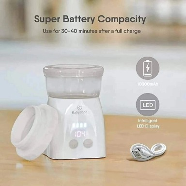 BabyBond Portable Bottle Warmer | Fast Heating Baby Milk Warmer with Temperature Control & Travel Design