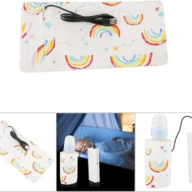 USB Baby Bottle Warmer Sleeve | Portable Travel Milk Warmer | Power Bank Compatible Bottle Heater