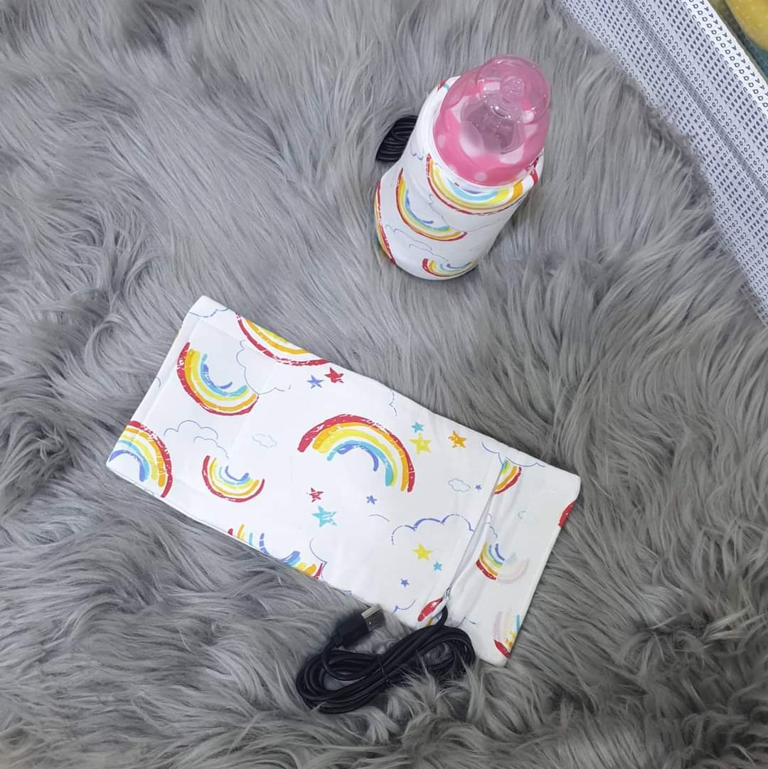 USB Baby Bottle Warmer Sleeve | Portable Travel Milk Warmer | Power Bank Compatible Bottle Heater