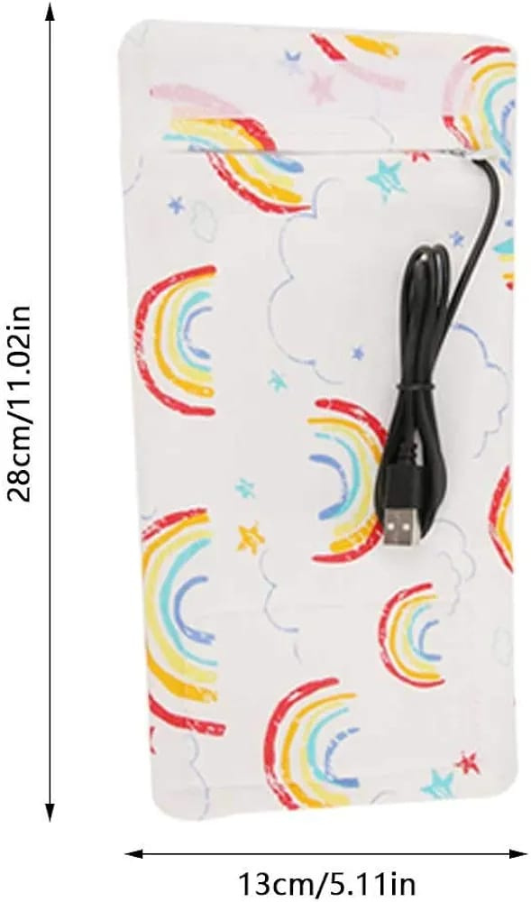 USB Baby Bottle Warmer Sleeve | Portable Travel Milk Warmer | Power Bank Compatible Bottle Heater