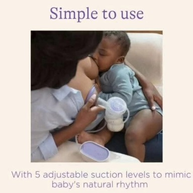 Lansinoh Compact Single Electric Breast Pump | Portable Breast Pump with 2-Phase Technology & Adjustable Suction