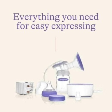 Lansinoh Compact Single Electric Breast Pump | Portable Breast Pump with 2-Phase Technology & Adjustable Suction