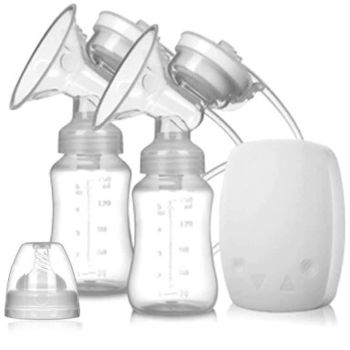 Automatic Electric Breast Pump Double | USB Powered Breastfeeding Pump with Massage Mode & Adjustable Suction