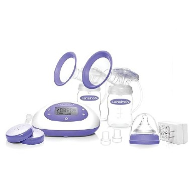 Lansinoh Double Electric Breast Pump | 2-Phase Technology, LCD Display & Adjustable Suction | Portable Breastfeeding Pump