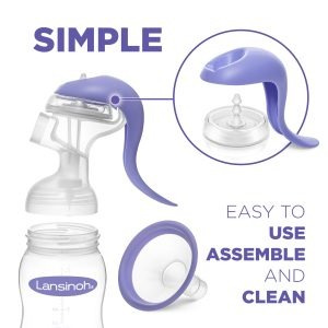 Lansinoh Manual Breast Pump | Portable, Comfort-Fit & BPA-Free | Travel-Friendly Milk Expressor