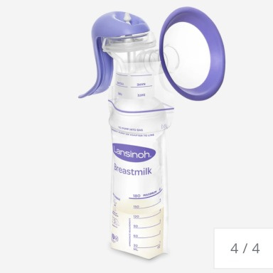 Lansinoh Breastmilk Storage Bags | Leak-Proof Double Zipper | Pre-Sterilized & BPA-Free Milk Storage