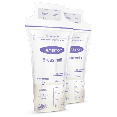 Lansinoh Breastmilk Storage Bags | Leak-Proof Double Zipper | Pre-Sterilized & BPA-Free Milk Storage