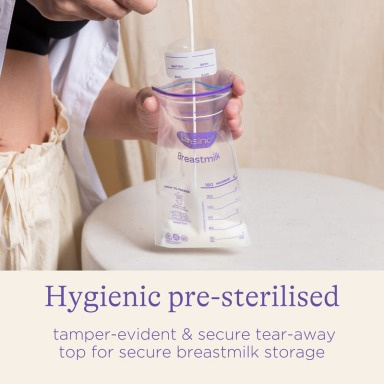 Lansinoh Breastmilk Storage Bags | Leak-Proof Double Zipper | Pre-Sterilized & BPA-Free Milk Storage