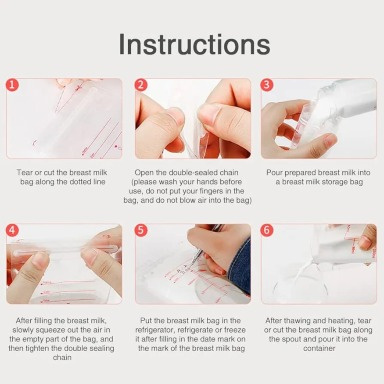 20pcs Breast Milk Storage Bags 200ml | BPA-Free Milk Bags Kenya