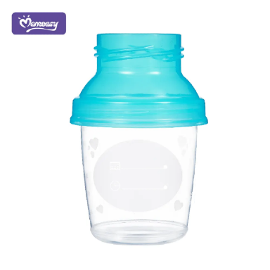 Momeasy Breast Milk Storage Cups 180ml | BPA-Free Stackable Milk Containers with Lids & Pump Adapters