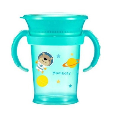 Momeasy 360° Natural Drinking Cup | Leak-Proof Toddler Cup| BPA-Free Training Cup