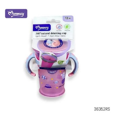 Momeasy 360° Natural Drinking Cup | Leak-Proof Toddler Cup| BPA-Free Training Cup