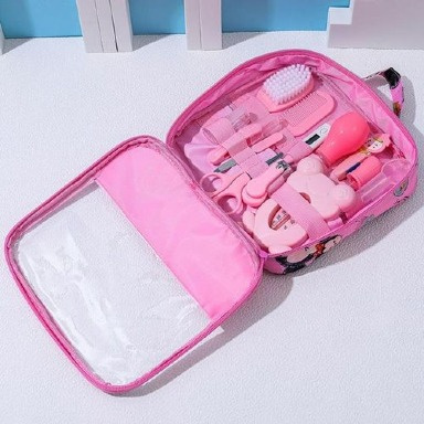 Pink / blue Baby Grooming Kit 13/14pcs – Newborn Care & Hygiene Set with Carry Case