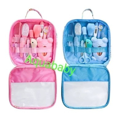 Pink / blue Baby Grooming Kit 13/14pcs – Newborn Care & Hygiene Set with Carry Case