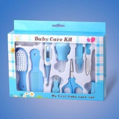 My First Baby Care Set – 10PCS Newborn Grooming & Healthcare Kit (Blue & Pink, BPA-Free)
