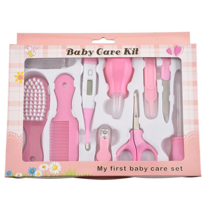 My First Baby Care Set – 10PCS Newborn Grooming & Healthcare Kit (Blue & Pink, BPA-Free)