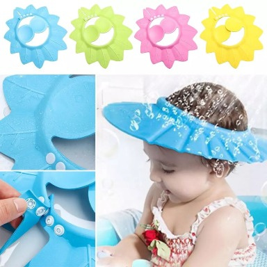 Adjustable Baby Shower Cap – Shampoo Bath Visor for Kids Eye & Ear Protection