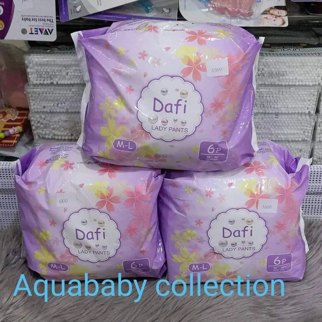 Dafi Maternity Pants with Pad M-L– Disposable Postpartum & Menstrual Underwear, Pack of 6